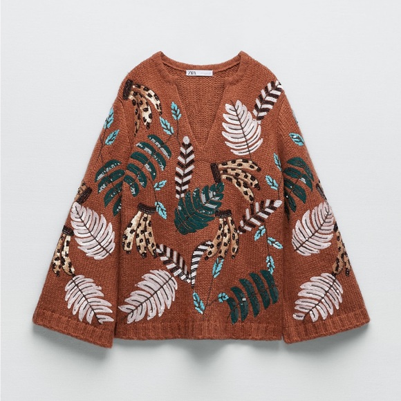 ZARA LIMITED EDITION BLOGGERS FAV BEADED KNIT SWEATER - Picture 4 of 4